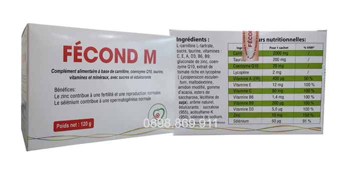 fecond m bổ tinh trùng