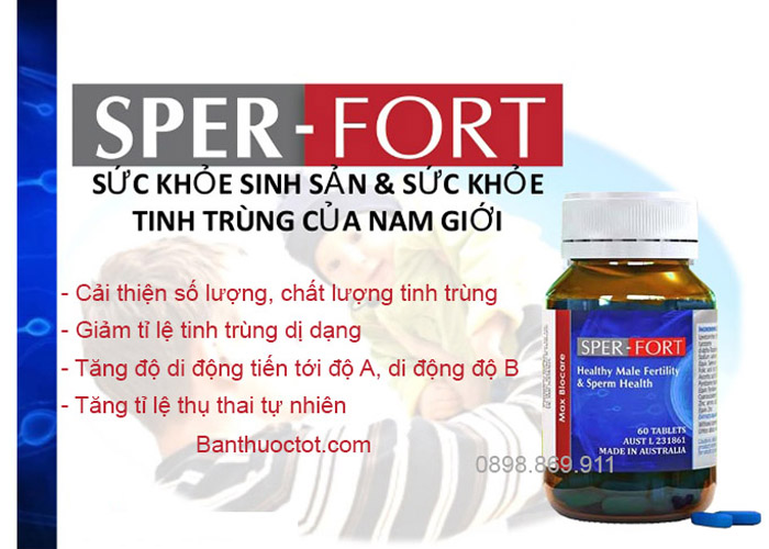 thuốc bổ tinh trùng sper fort