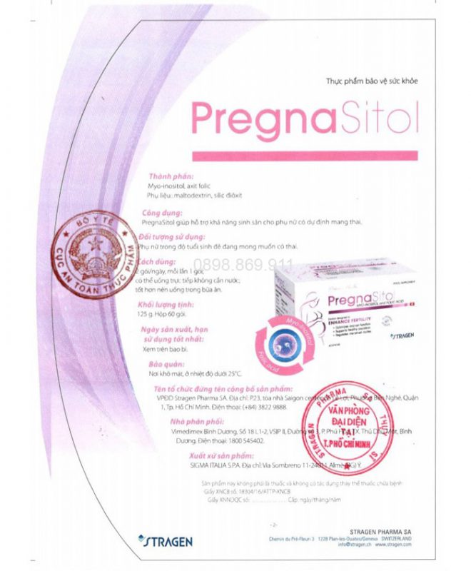 pregnasitol tốt cho phụ nữ chuẩn bị mang thai