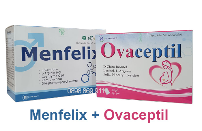 bộ đôi sản phẩm ovaceptil và menfelix