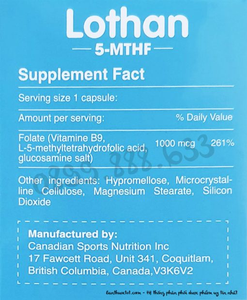 lothan 5-mthf thành phần