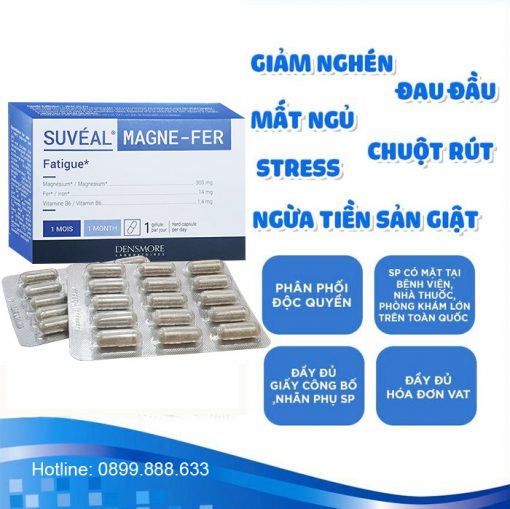 công dụng của viên uống suveal magne fer