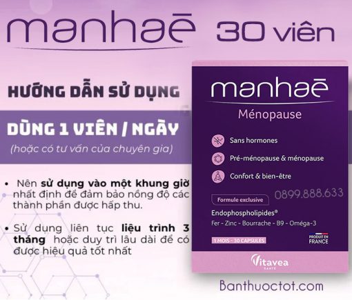 hướng dẫn sử dụng manhae 30 viên