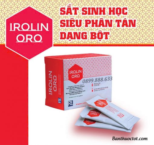 gói bột bổ sung sắt sinh học irolin oro